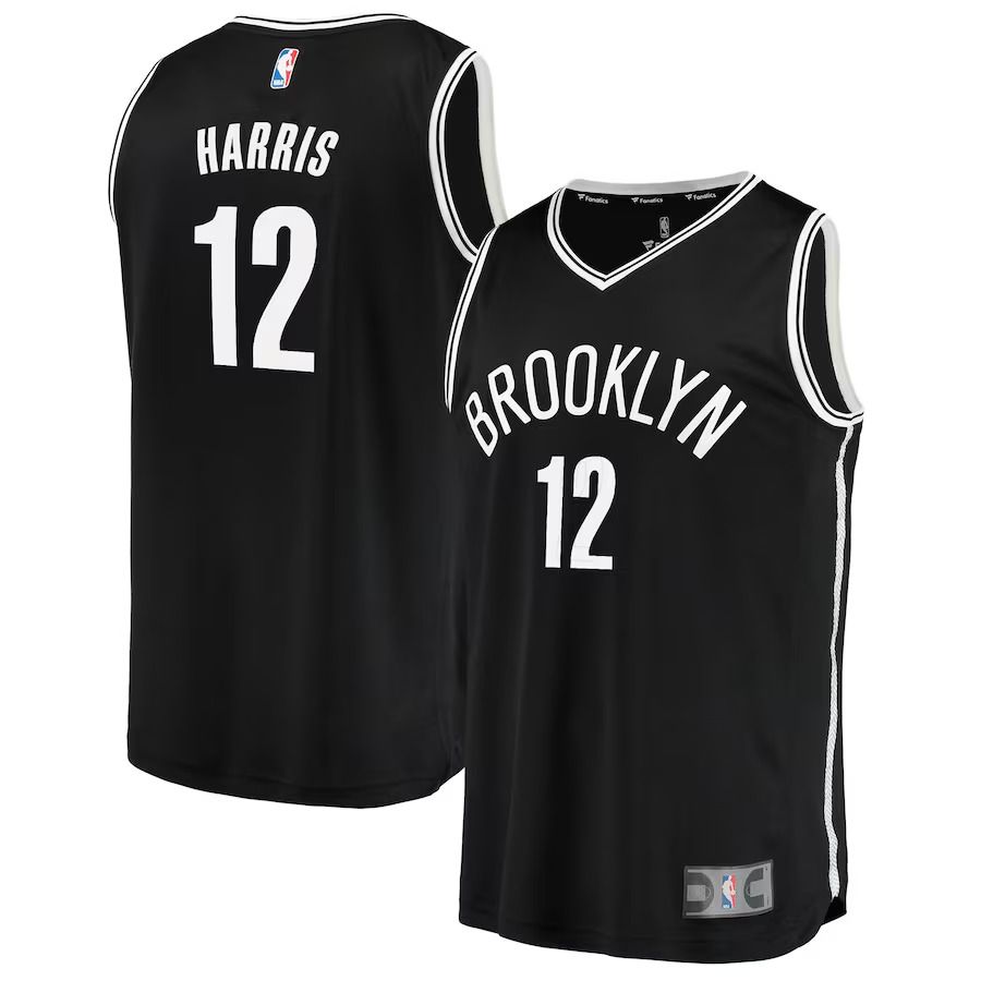 Men Brooklyn Nets 12 Joe Harris Fanatics Branded Black Fast Break Replica Player NBA Jersey